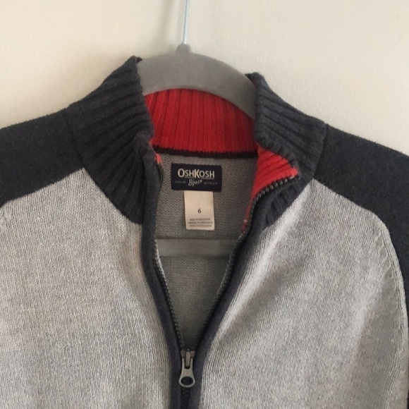 Oshkosh B'gosh Boys Sz 6 Zip Sweater - Picture 3 of 6